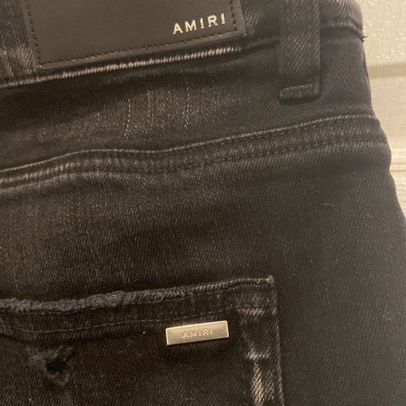 Amiri faded black mx1 skinny jeans, men’s 31us - Picture 12 of 15
